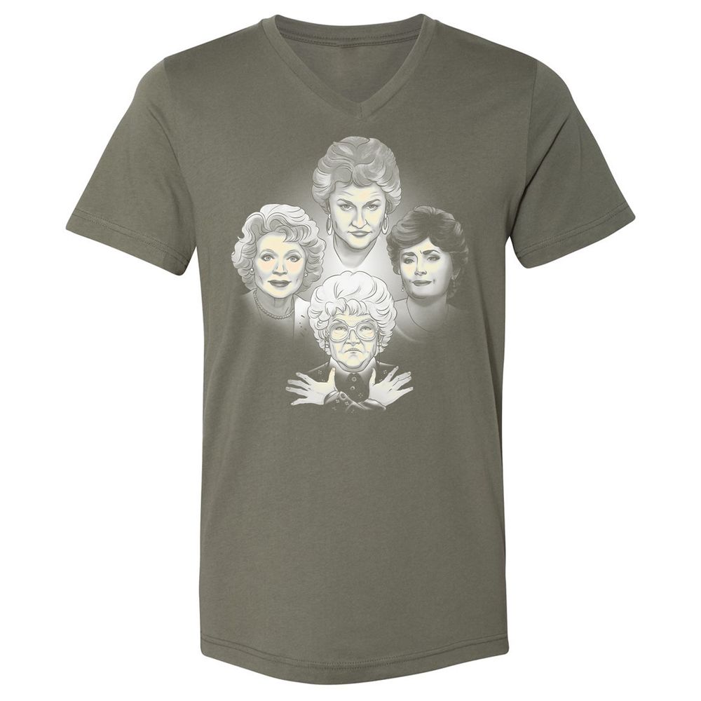 Unisex V-Neck T-Shirt - BH3LFBG5 - Military Green - 10