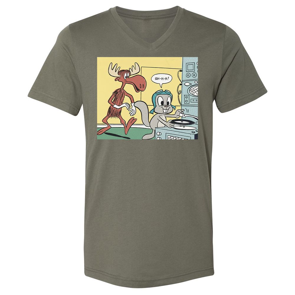 Unisex V-Neck T-Shirt - WCEEEAD6 - Military Green - 10