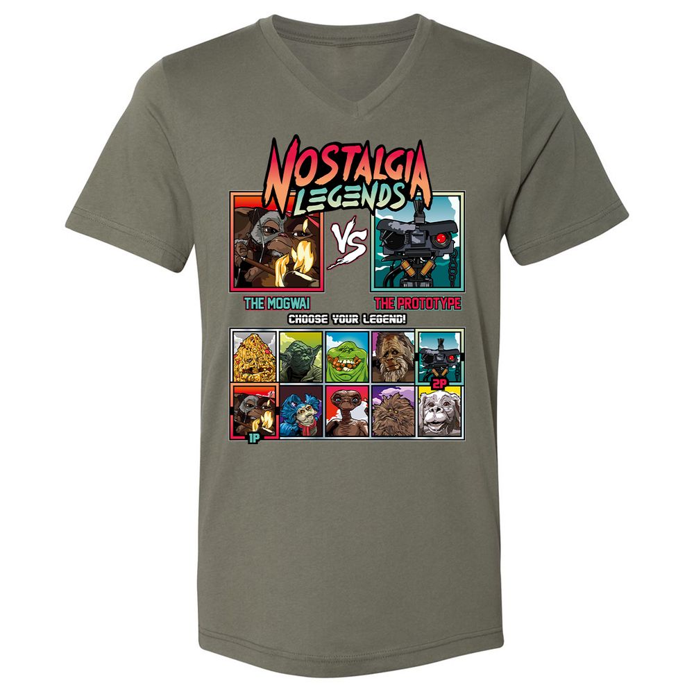 Unisex V-Neck T-Shirt - 1QXRDST5 - Military Green - 10