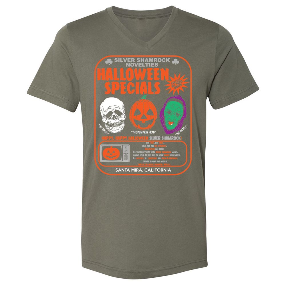 Unisex V-Neck T-Shirt - QNWA1567 - Military Green - 10