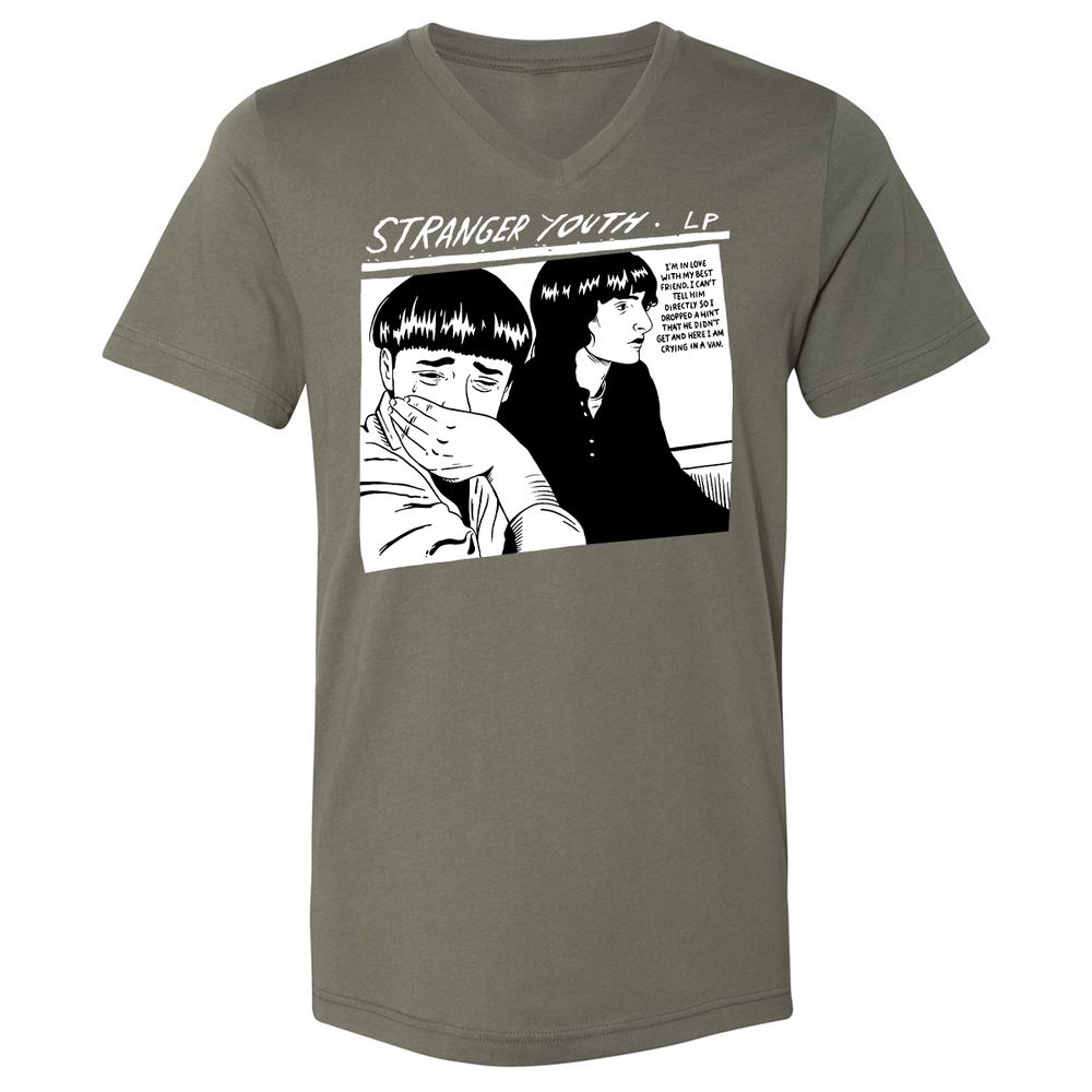 Unisex V-Neck T-Shirt - 7R3H5595 - Military Green - 10