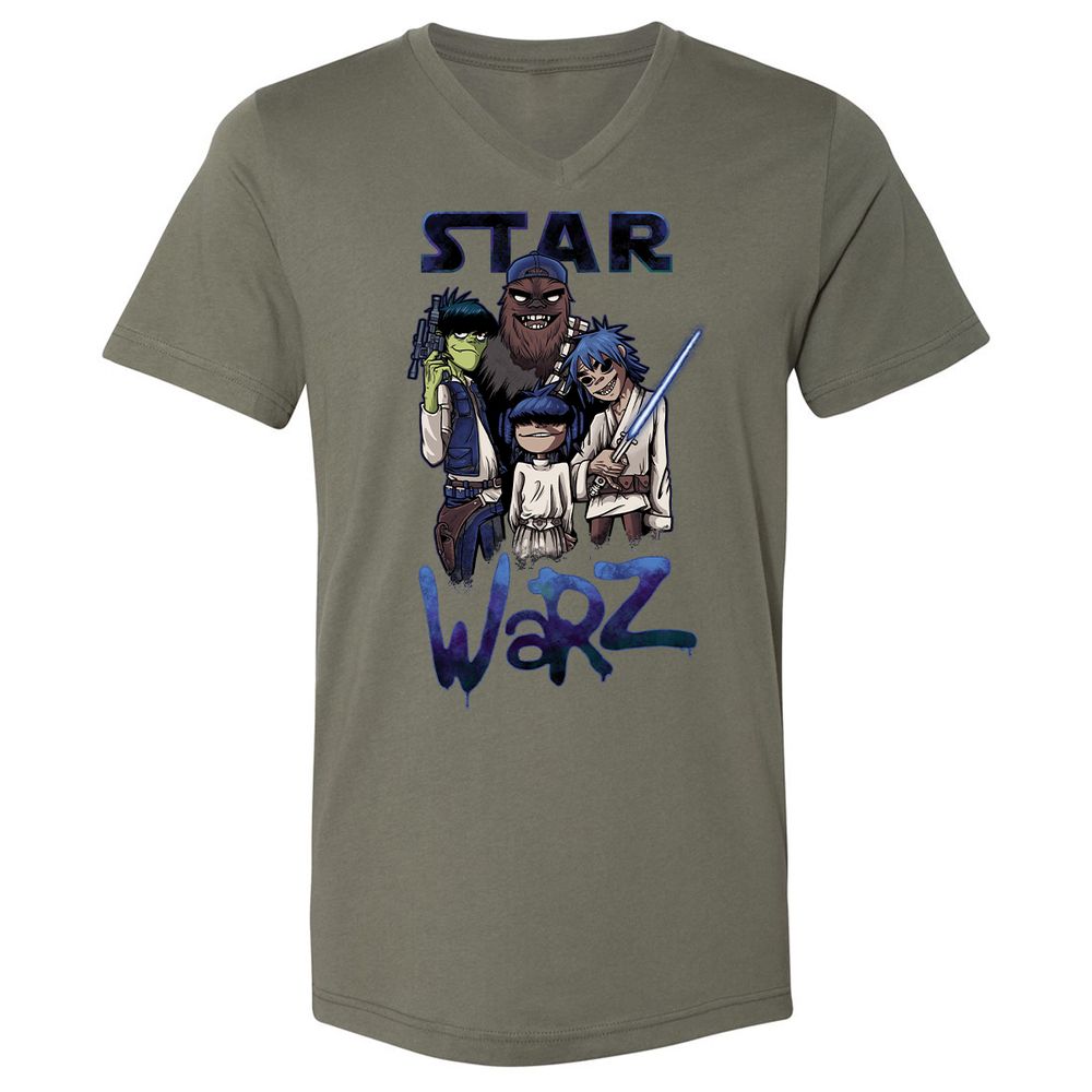Unisex V-Neck T-Shirt - JU23ZCYD - Military Green - 10