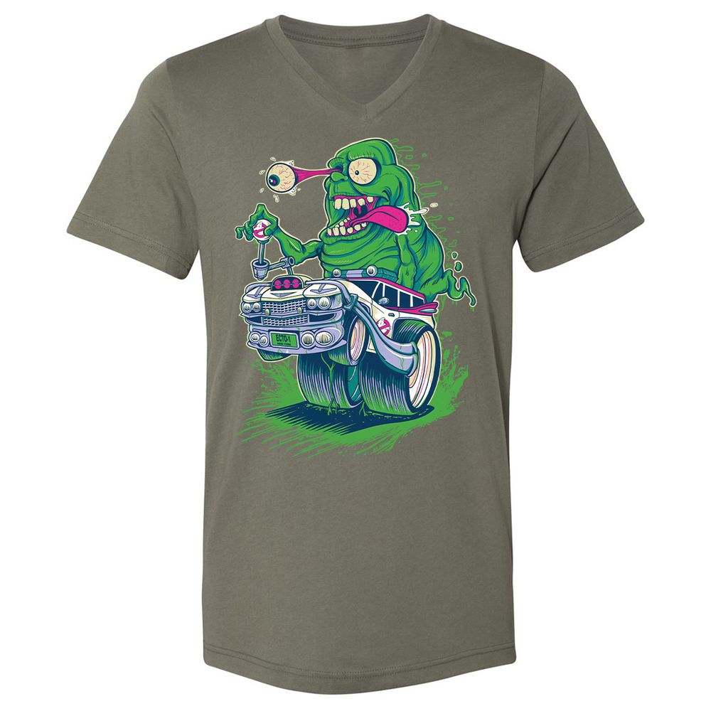 Unisex V-Neck T-Shirt - UR56R44M - Military Green - 10