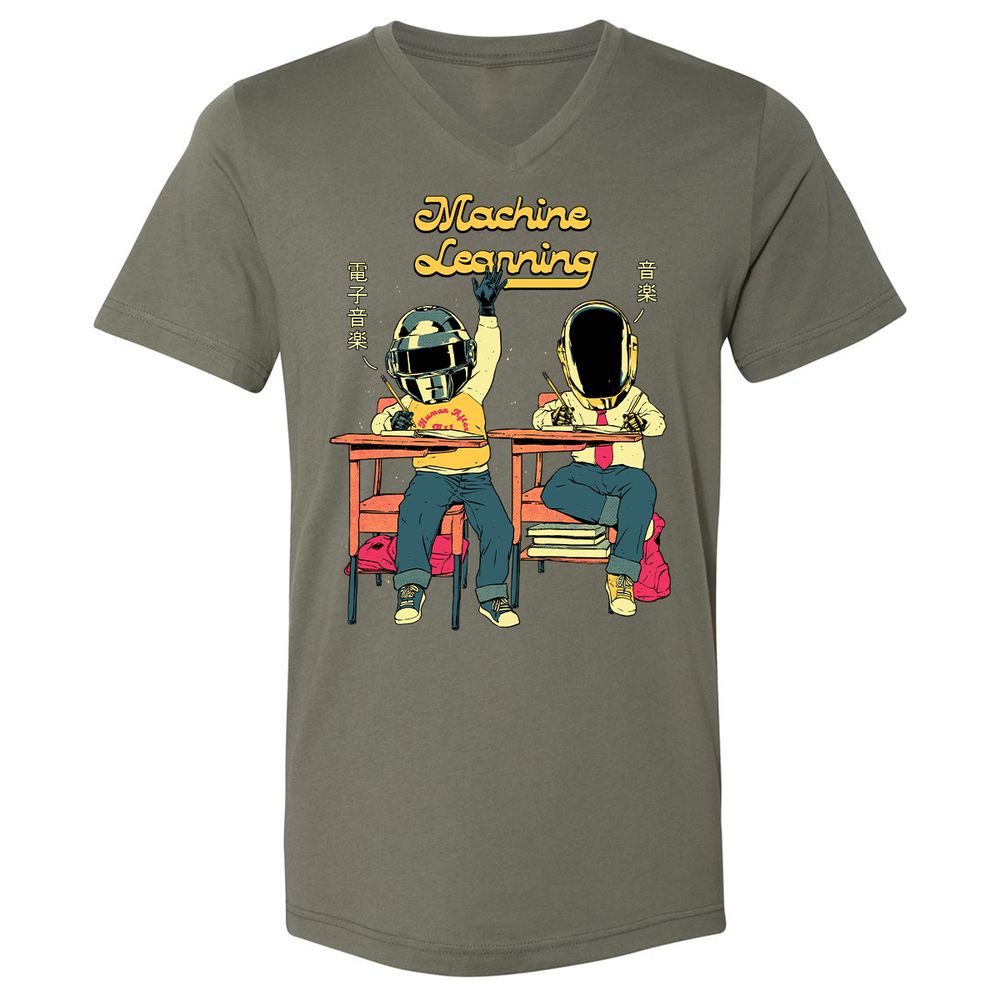 Unisex V-Neck T-Shirt - U2AQLAVW - Military Green - 10
