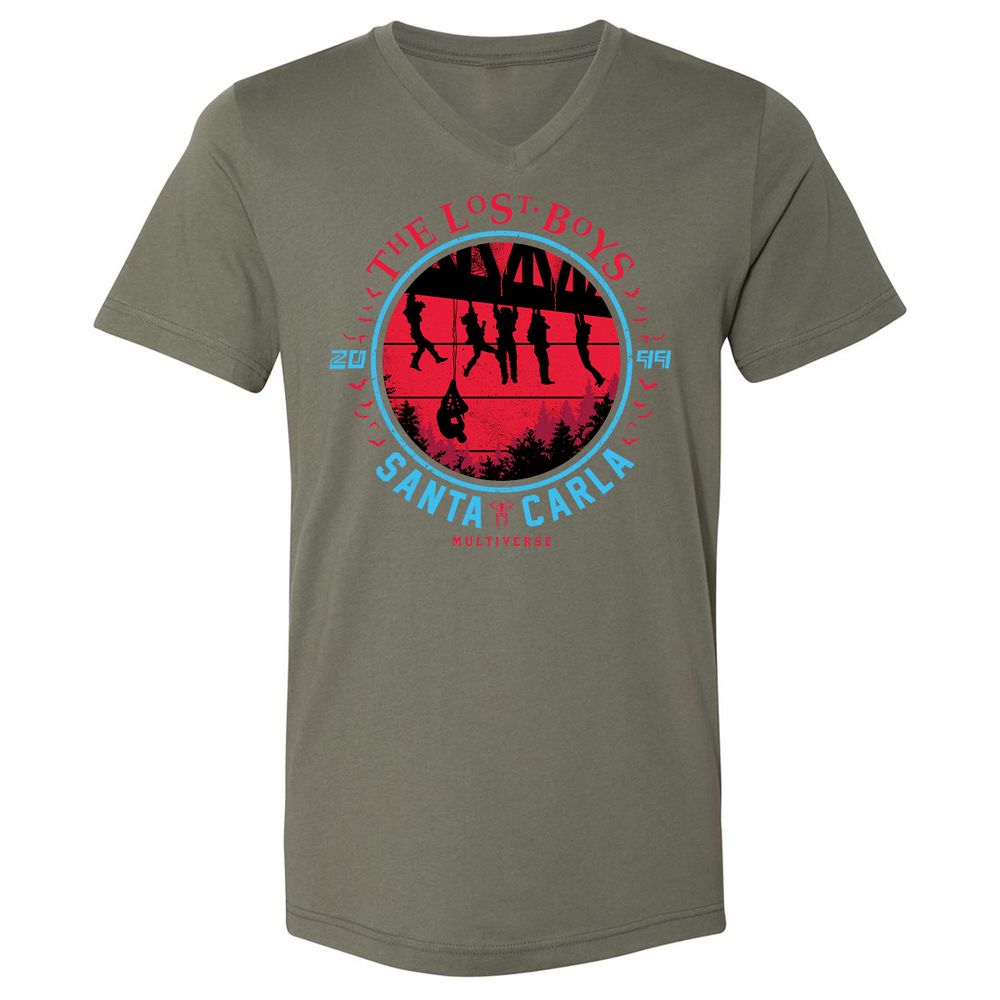 Unisex V-Neck T-Shirt - X2KL9M1C - Military Green - 10