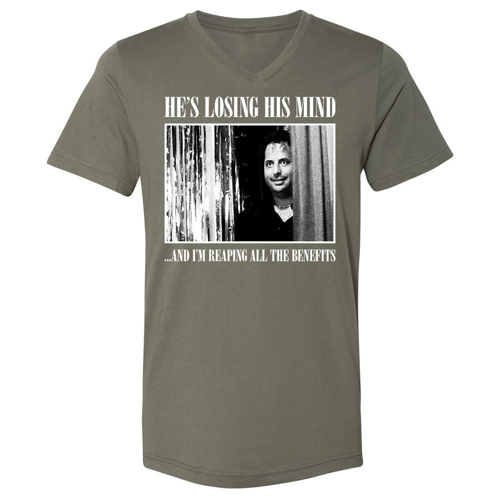Unisex V-Neck T-Shirt - 81CM54RA - Military Green - 10