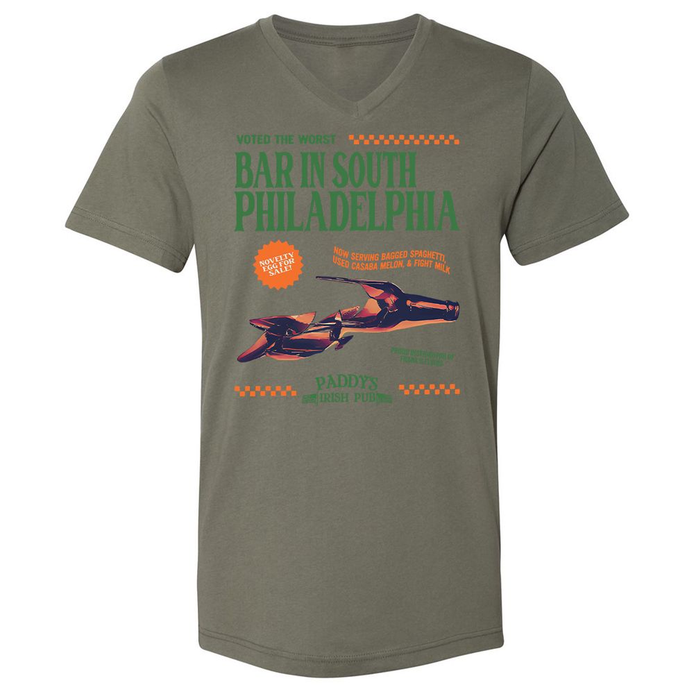 Unisex V-Neck T-Shirt - VDDTA4A1 - Military Green - 10
