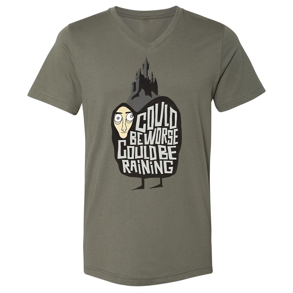 Unisex V-Neck T-Shirt - RCLJ9FN7 - Military Green - 10