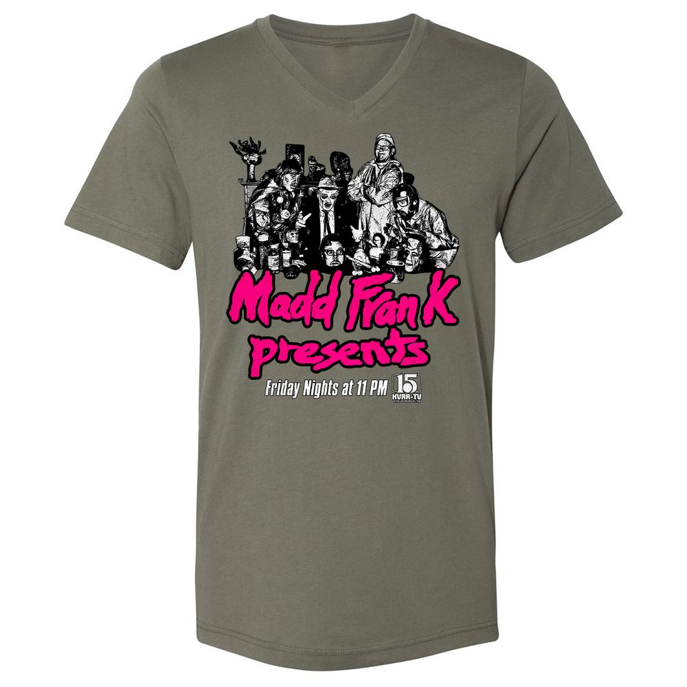 Unisex V-Neck T-Shirt - KQ1QJ6K8 - Military Green - 10