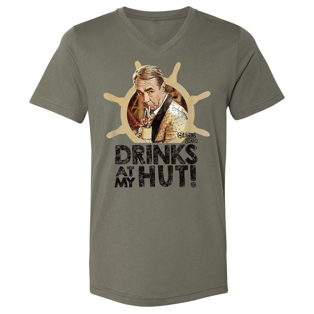 Unisex V-Neck T-Shirt - UD14M7TF - Military Green - 10