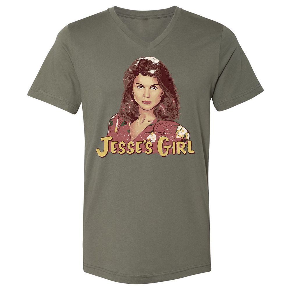 Unisex V-Neck T-Shirt - 6N1RHJH5 - Military Green - 10