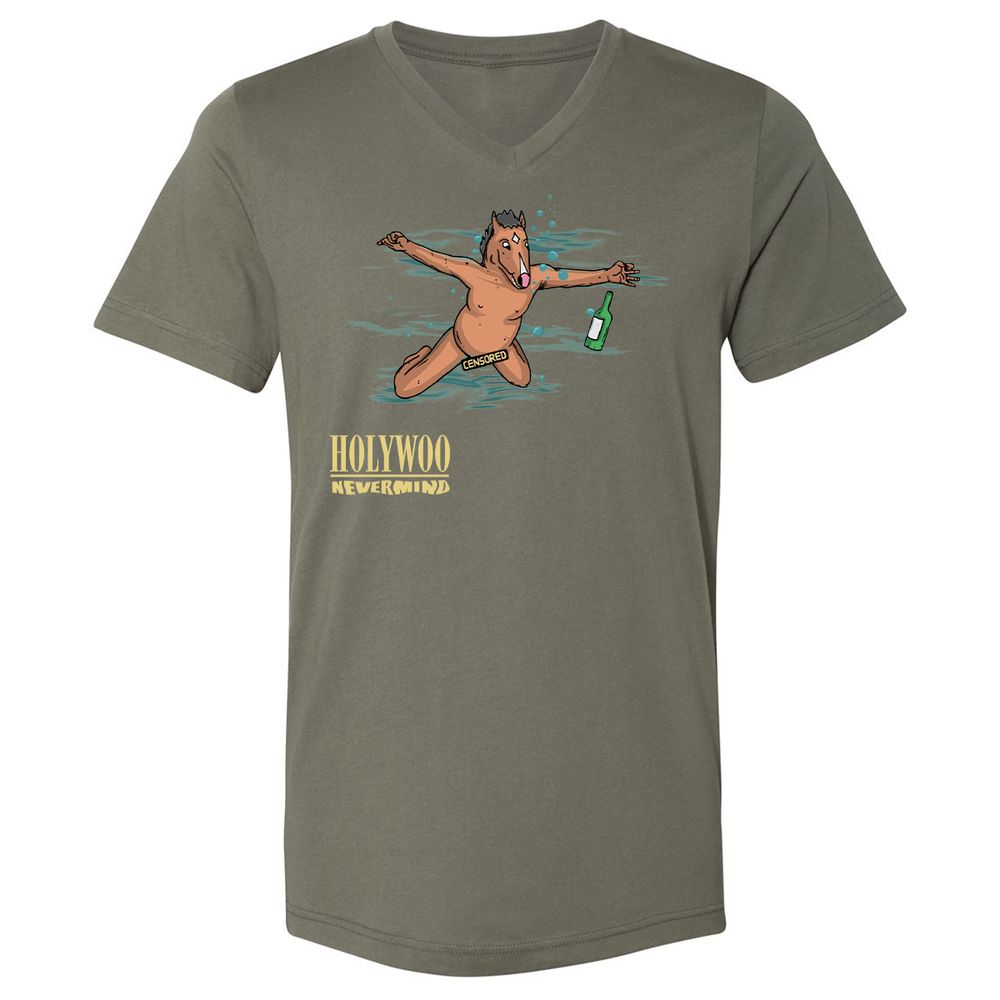 Unisex V-Neck T-Shirt - 3GDG4NA3 - Military Green - 10
