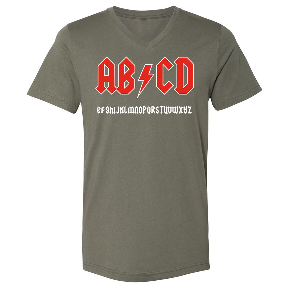Unisex V-Neck T-Shirt - JTD8LHAL - Military Green - 10