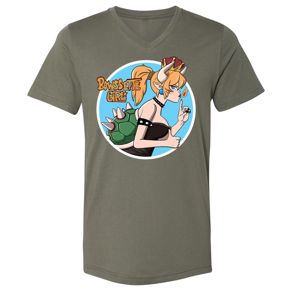 Unisex V-Neck T-Shirt - CZNTBE2B - Military Green - 10