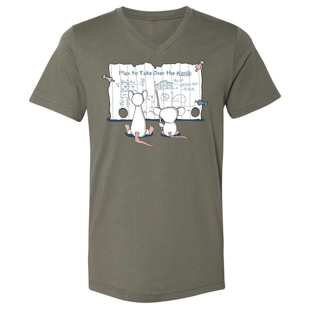 Unisex V-Neck T-Shirt - ED2JNN24 - Military Green - 10