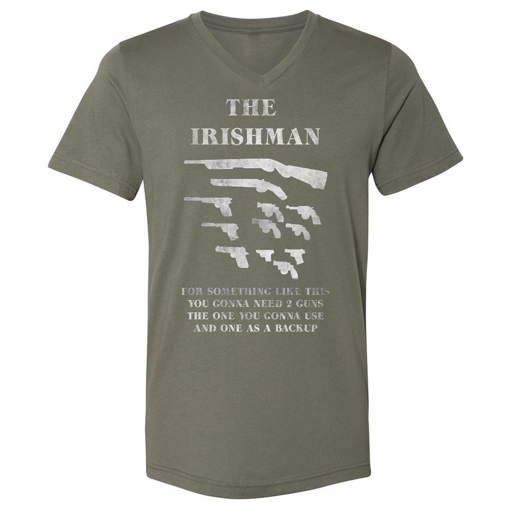 Unisex V-Neck T-Shirt - 3NSSRDYL - Military Green - 10
