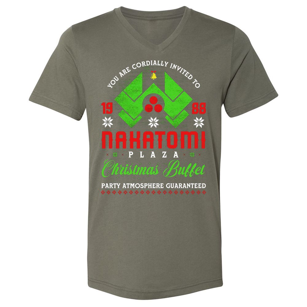 Unisex V-Neck T-Shirt - VSJDBJVV - Military Green - 10