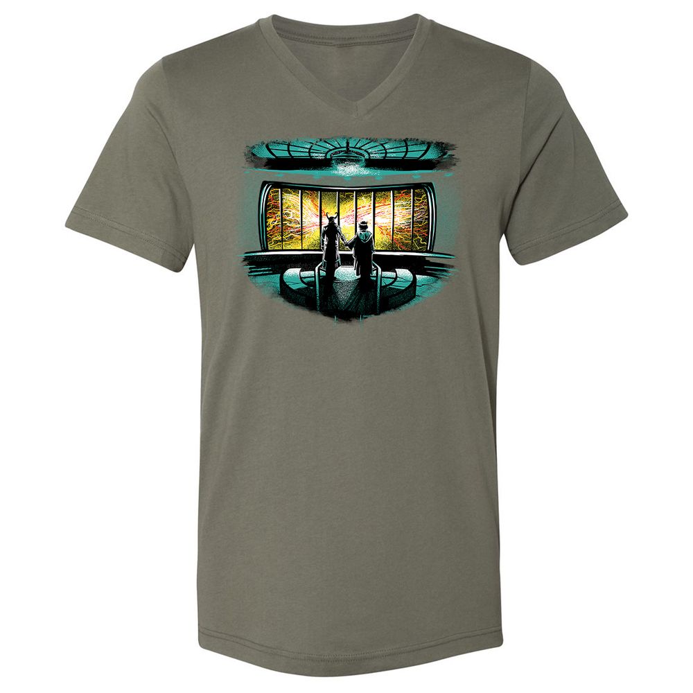 Unisex V-Neck T-Shirt - Z7SWCT78 - Military Green - 10