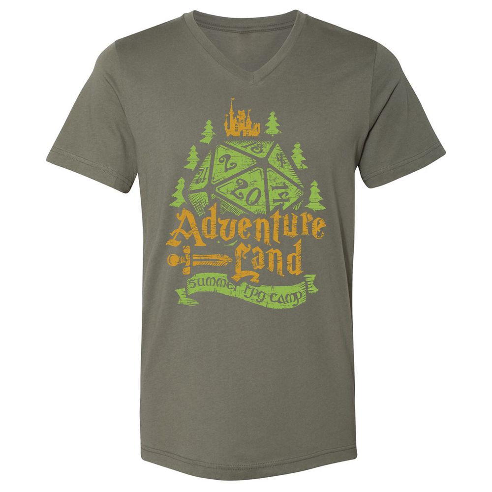 Unisex V-Neck T-Shirt - KVT9UEEC - Military Green - 10