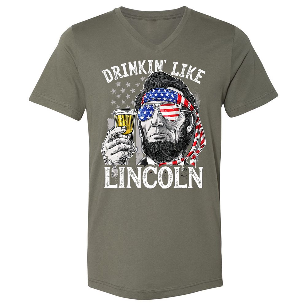 Unisex V-Neck T-Shirt - VSYE99TC - Military Green - 10