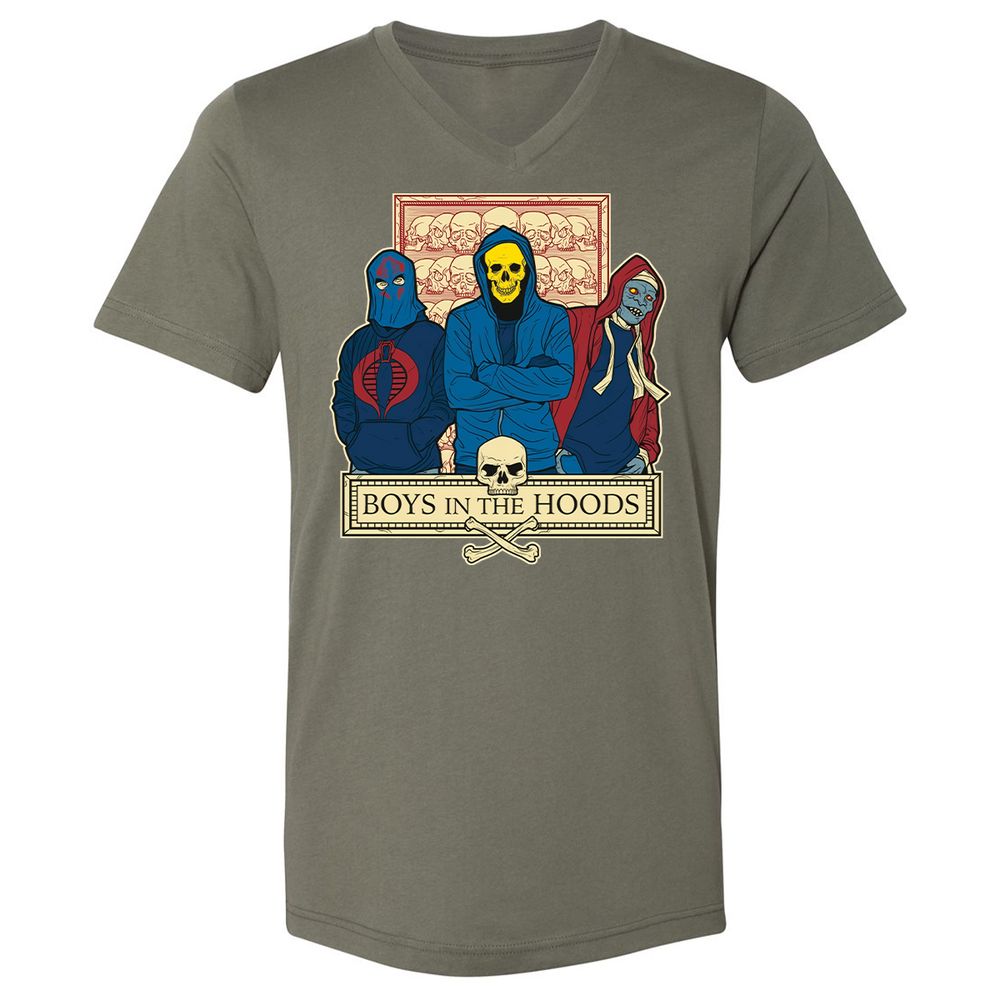 Unisex V-Neck T-Shirt - US8VPAP7 - Military Green - 10