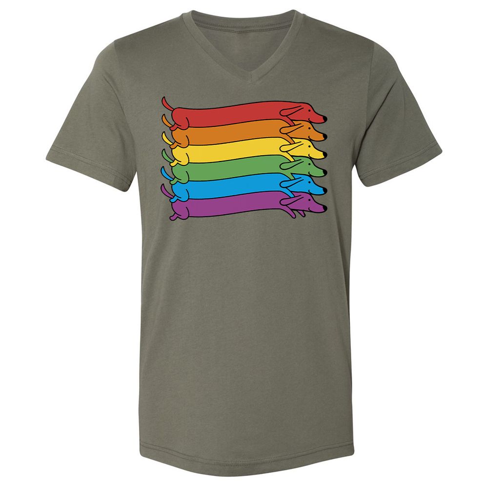 Unisex V-Neck T-Shirt - 81EKBAYZ - Military Green - 10