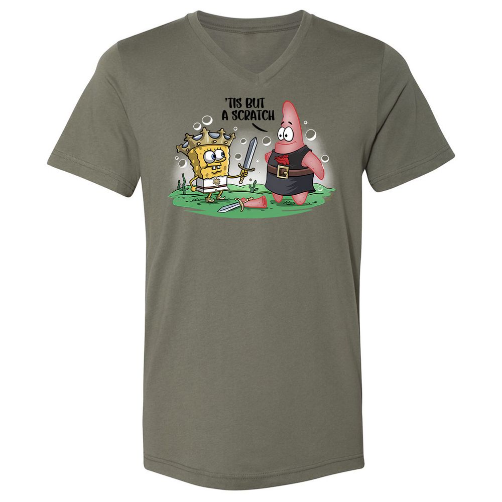 Unisex V-Neck T-Shirt - 3H61MKR8 - Military Green - 10