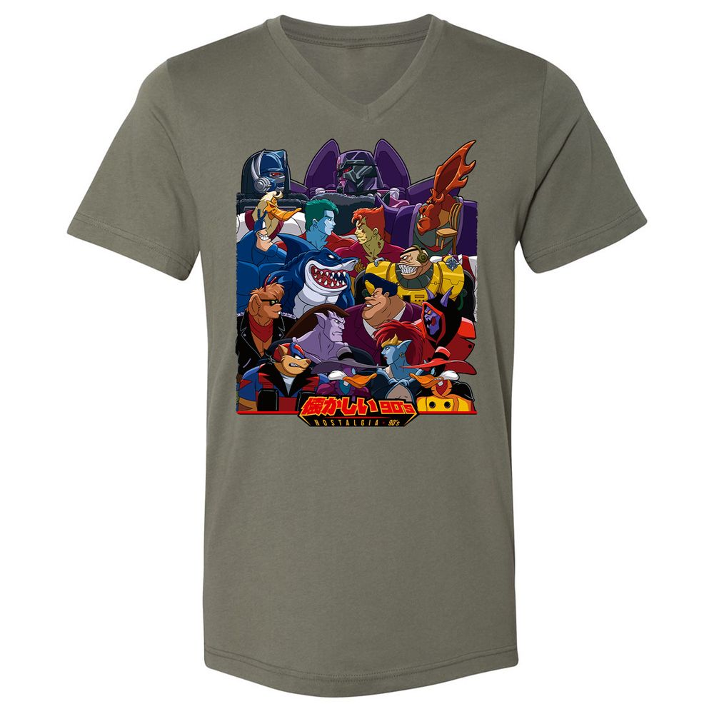 Unisex V-Neck T-Shirt - L3295ZJW - Military Green - 10