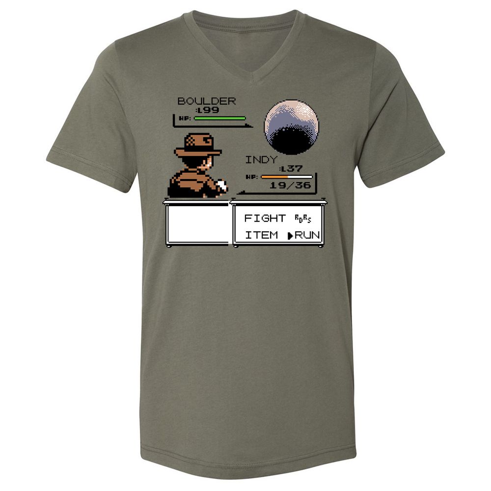 Unisex V-Neck T-Shirt - CX3CTK76 - Military Green - 10