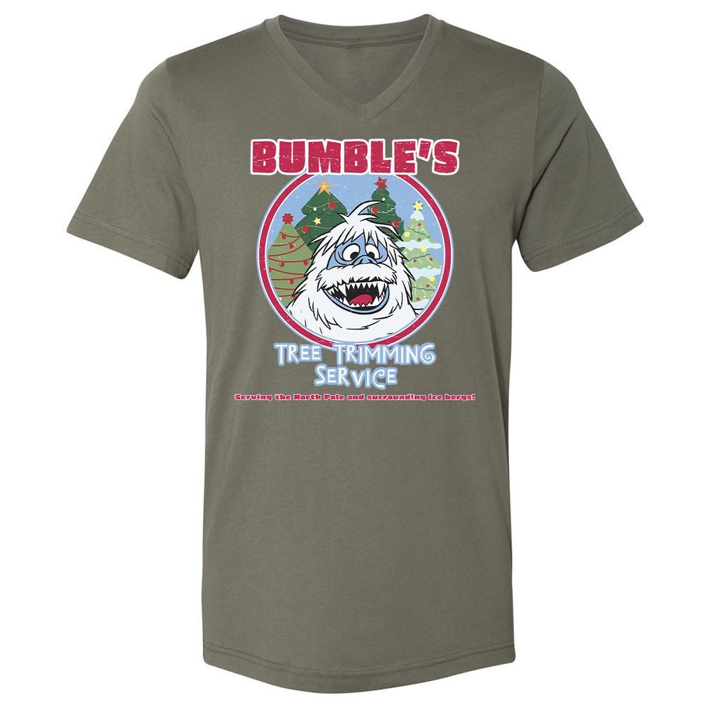 Unisex V-Neck T-Shirt - EQ6M7GFT - Military Green - 10