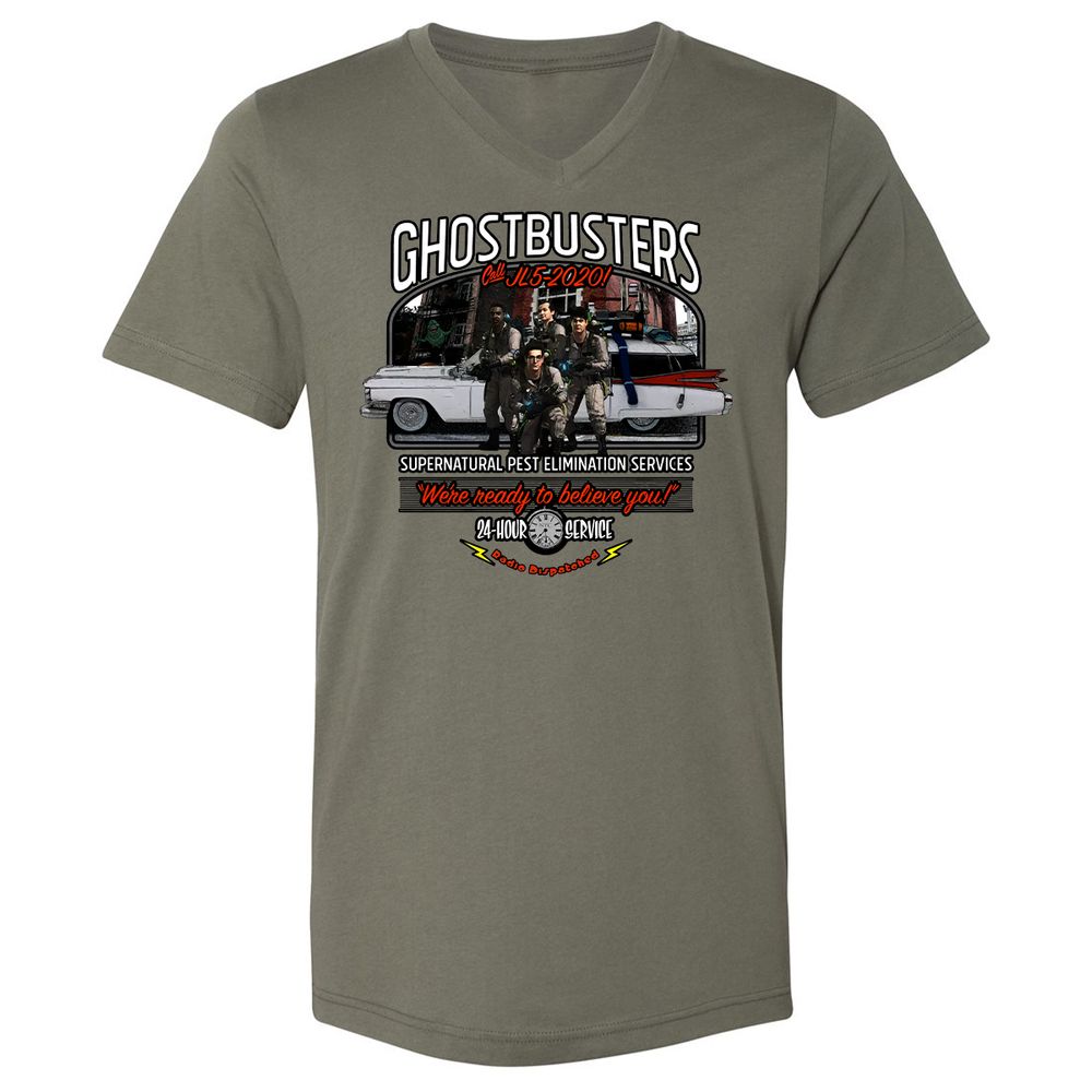 Unisex V-Neck T-Shirt - GZRNK688 - Military Green - 10