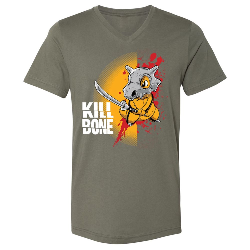 Unisex V-Neck T-Shirt - E8T362YL - Military Green - 10