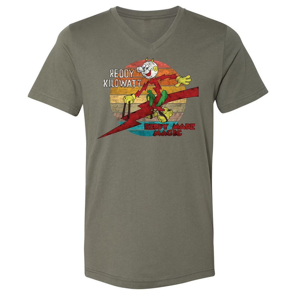 Unisex V-Neck T-Shirt - GJ9W2UXV - Military Green - 10