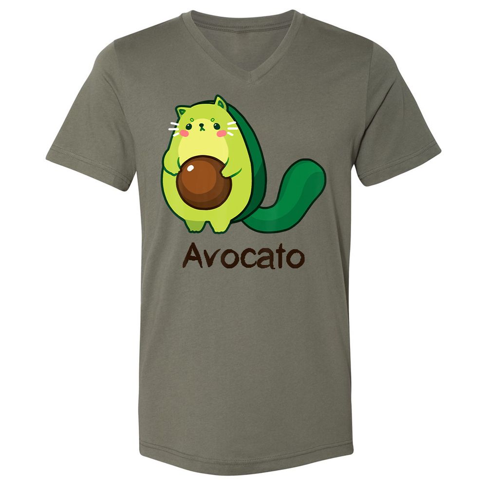 Unisex V-Neck T-Shirt - LG9Z4RWW - Military Green - 10