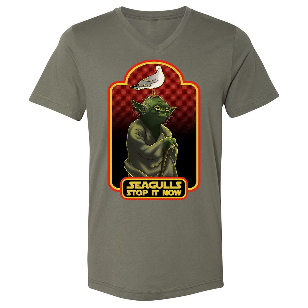 Unisex V-Neck T-Shirt - QD28C1QL - Military Green - 10