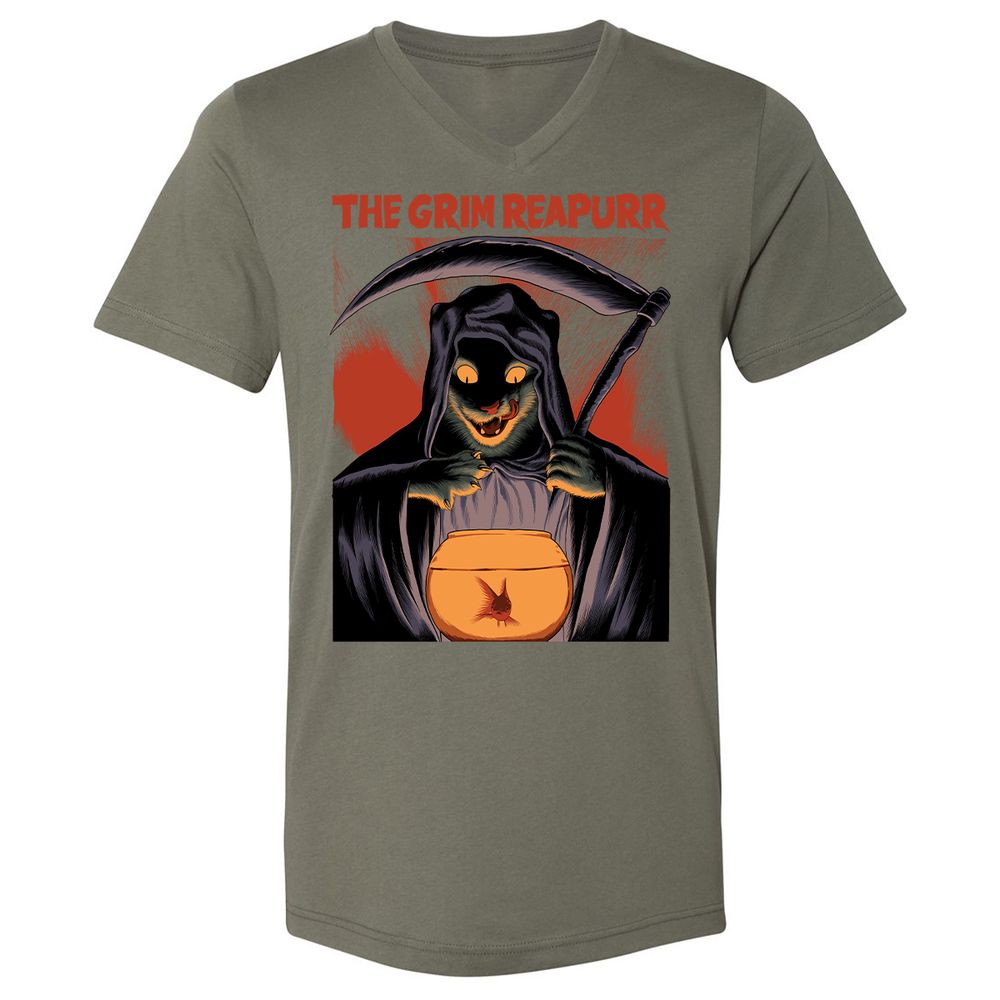 Unisex V-Neck T-Shirt - P2FJHAYT - Military Green - 10