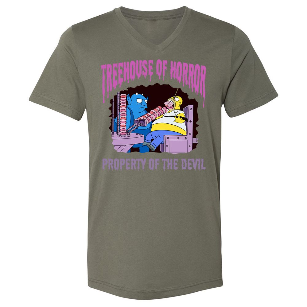 Unisex V-Neck T-Shirt - 1HHL6PCF - Military Green - 10