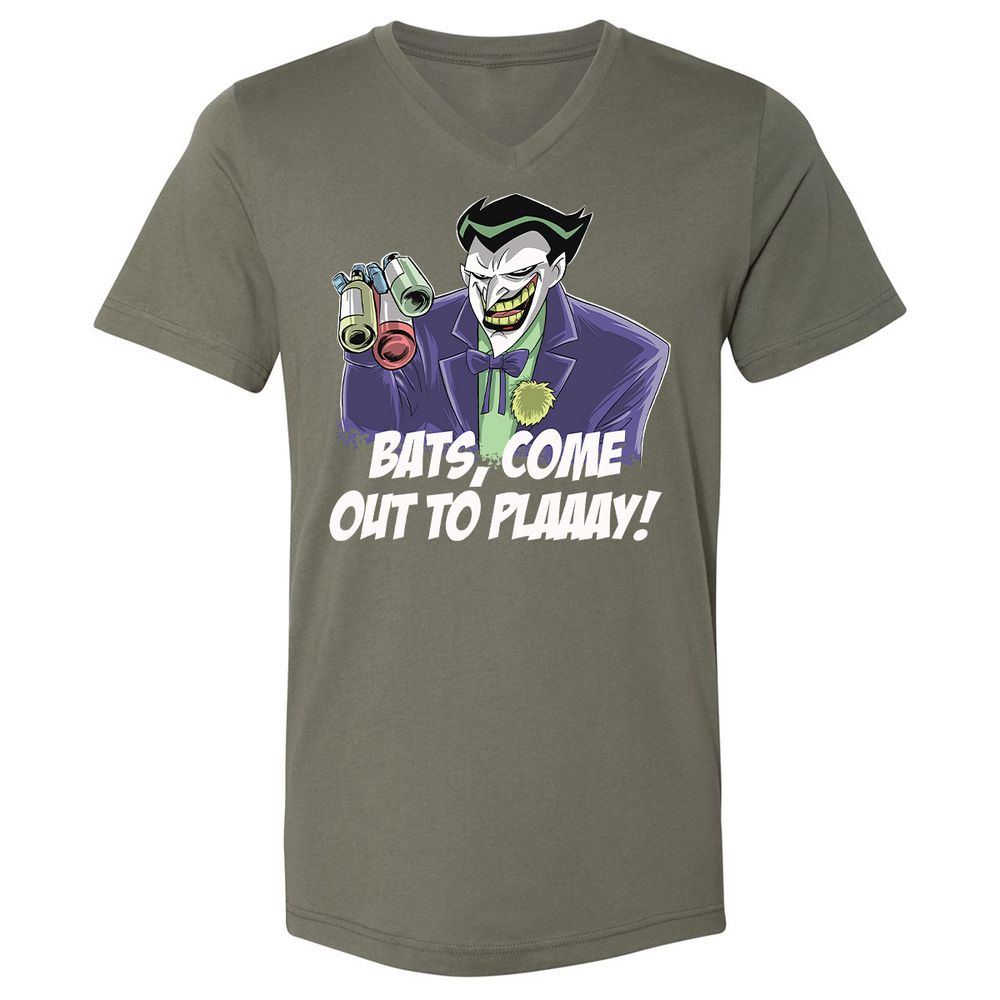 Unisex V-Neck T-Shirt - 9HKHLTE6 - Military Green - 10