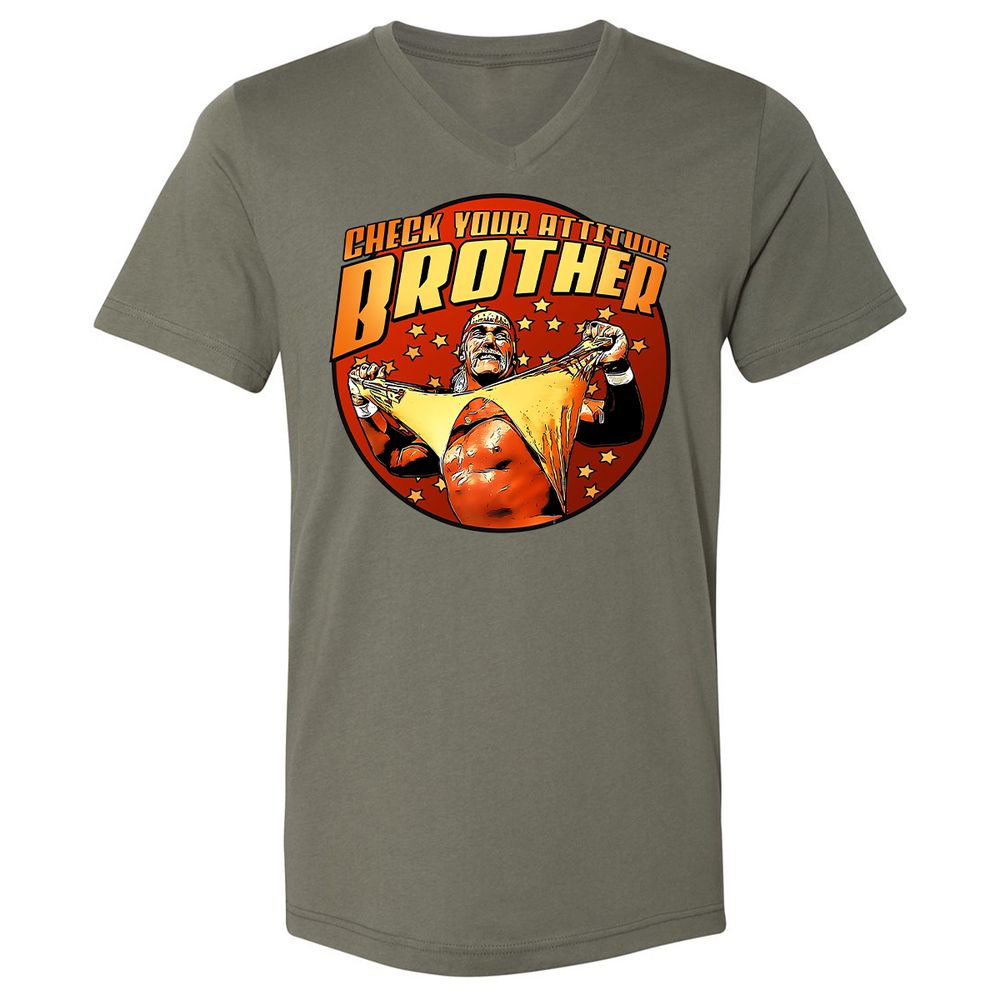 Unisex V-Neck T-Shirt - 6K7ALRNJ - Military Green - 10