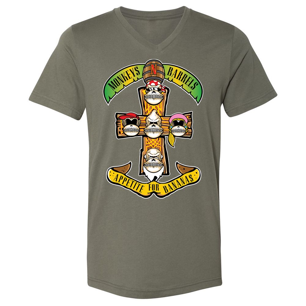 Unisex V-Neck T-Shirt - SQ2WY1PF - Military Green - 10