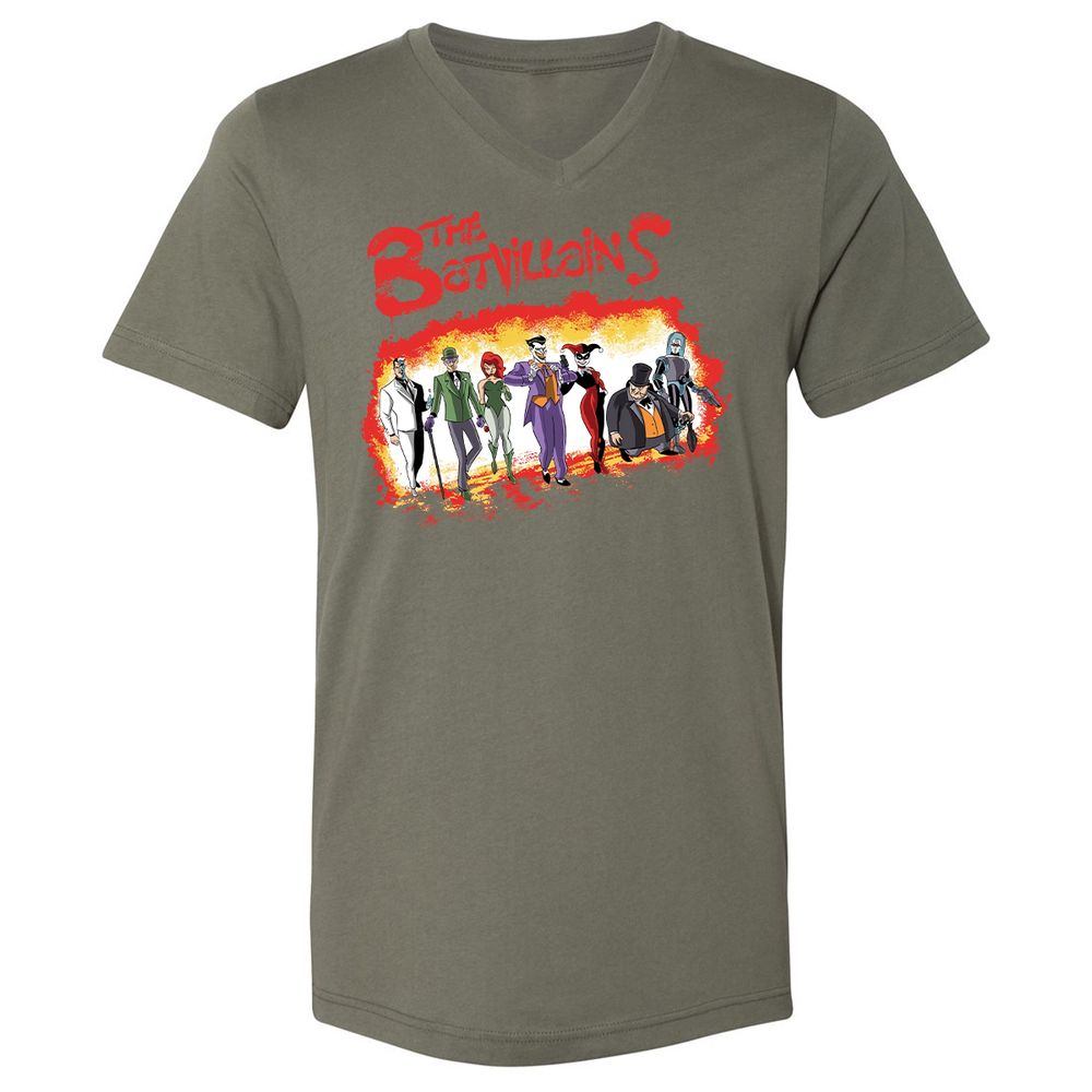 Unisex V-Neck T-Shirt - 447U6RXJ - Military Green - 10