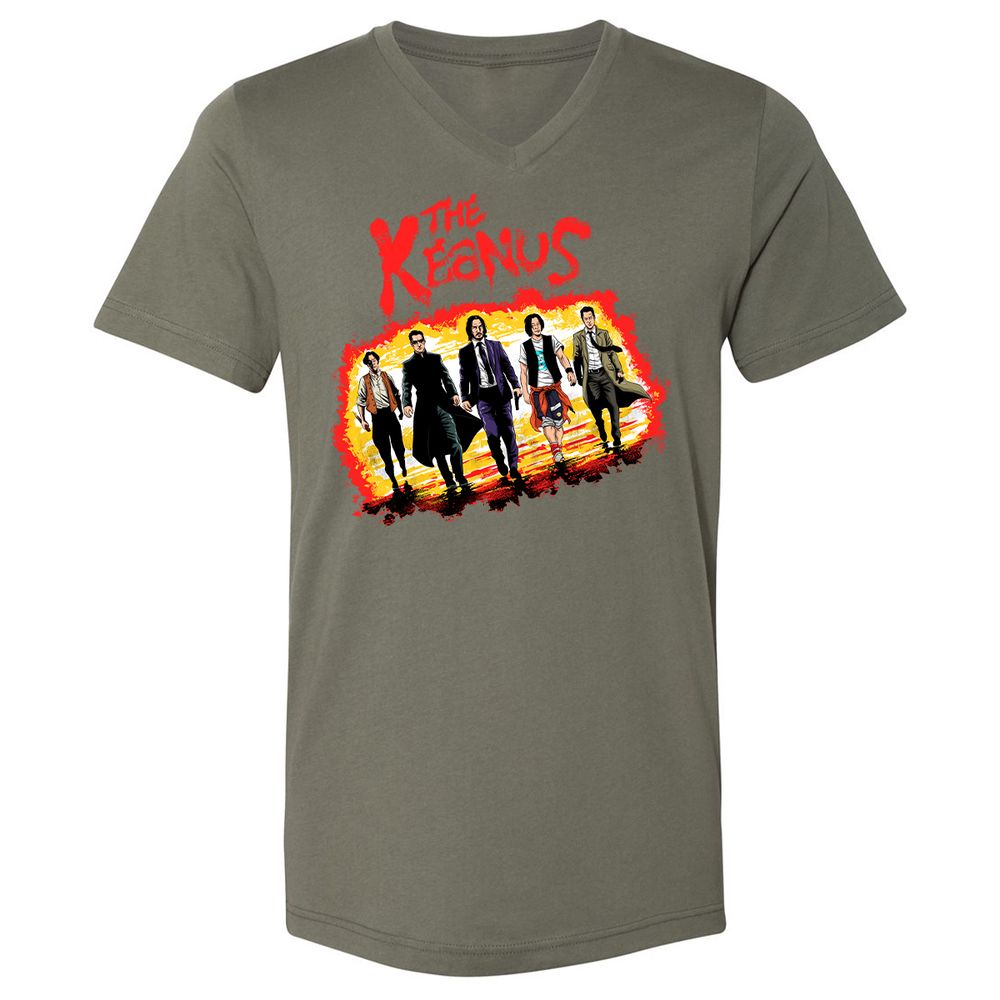Unisex V-Neck T-Shirt - H3EJ3UFF - Military Green - 10