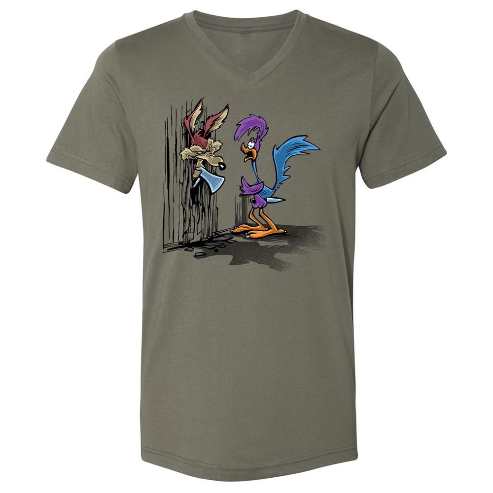 Unisex V-Neck T-Shirt - 45GNGDC7 - Military Green - 10