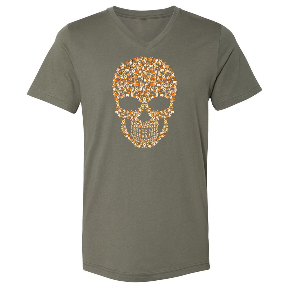 Unisex V-Neck T-Shirt - NXHDLQ9W - Military Green - 10