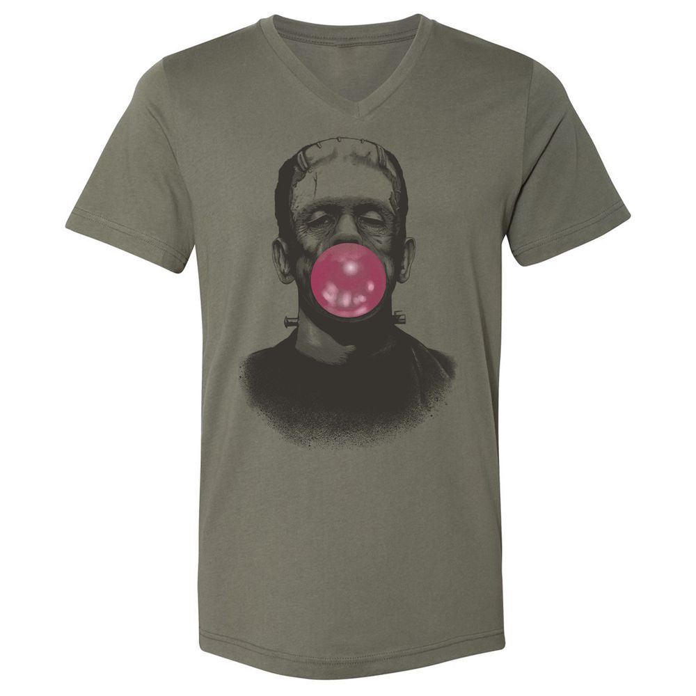 Unisex V-Neck T-Shirt - 8R3XPLVB - Military Green - 10