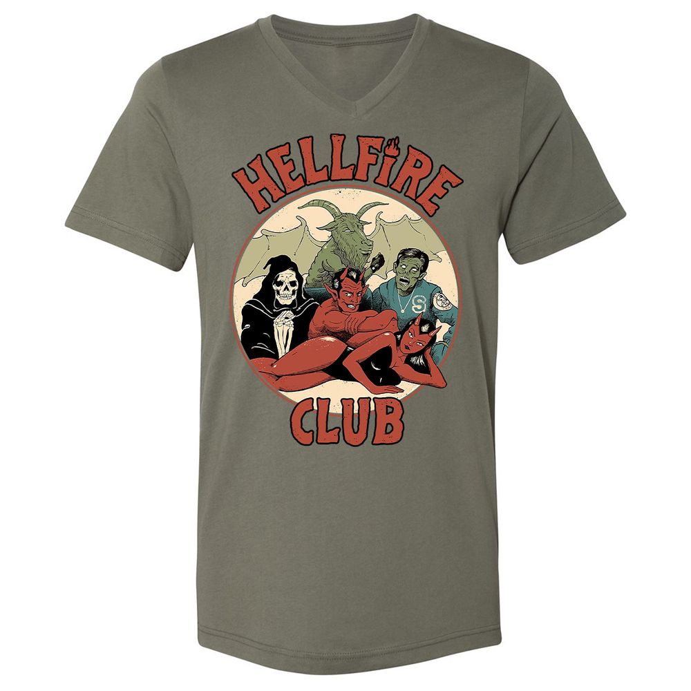 Unisex V-Neck T-Shirt - WQ2ADANK - Military Green - 10