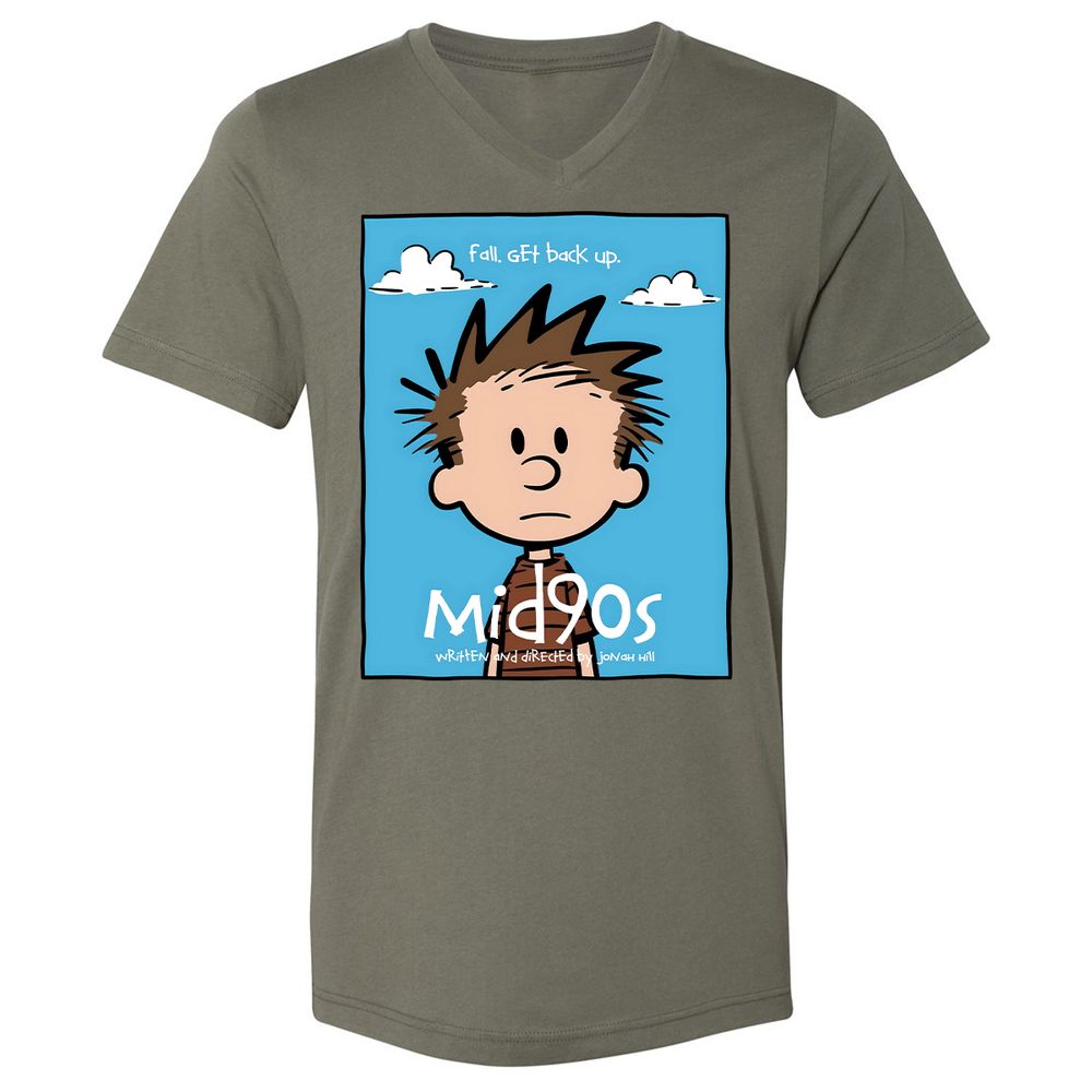 Unisex V-Neck T-Shirt - 4LGGD5H2 - Military Green - 10