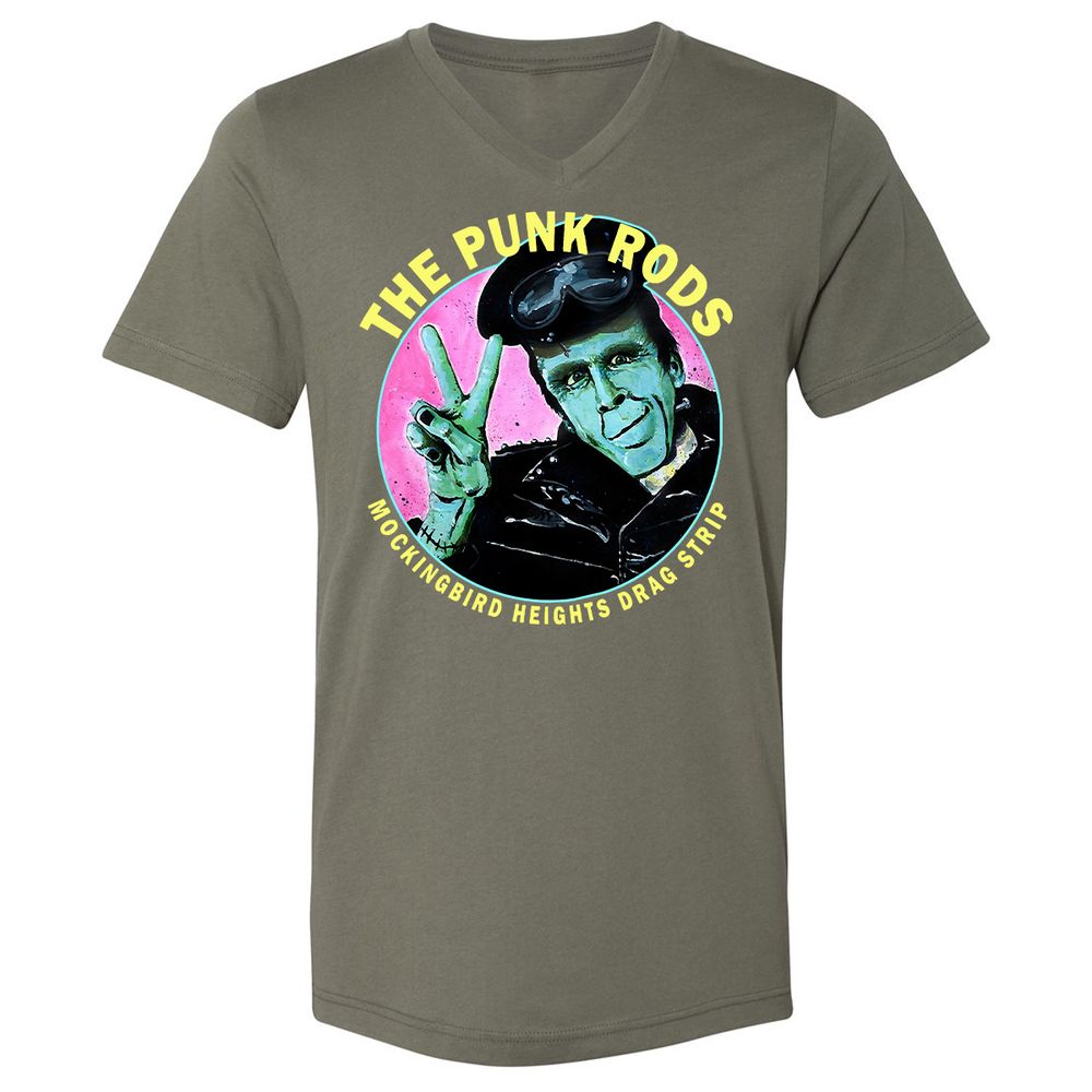 Unisex V-Neck T-Shirt - Y84JA9WL - Military Green - 10