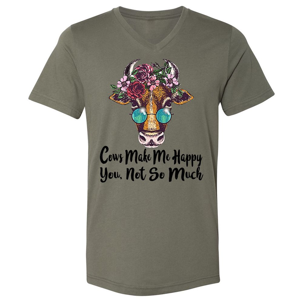Unisex V-Neck T-Shirt - EK5NPE4F - Military Green - 10