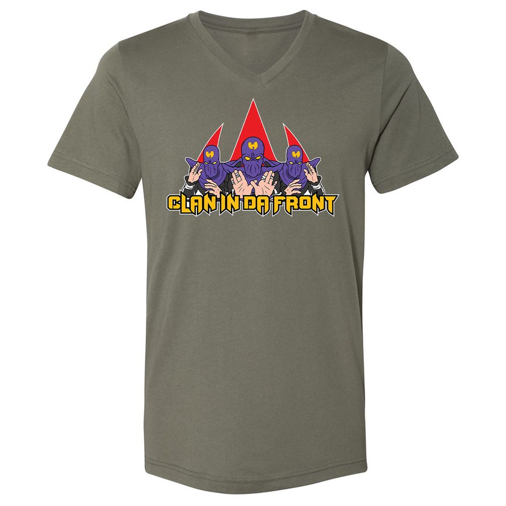 Unisex V-Neck T-Shirt - CRAVB8AX - Military Green - 10